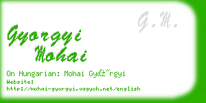 gyorgyi mohai business card